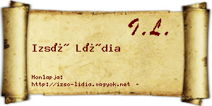Izsó Lídia névjegykártya